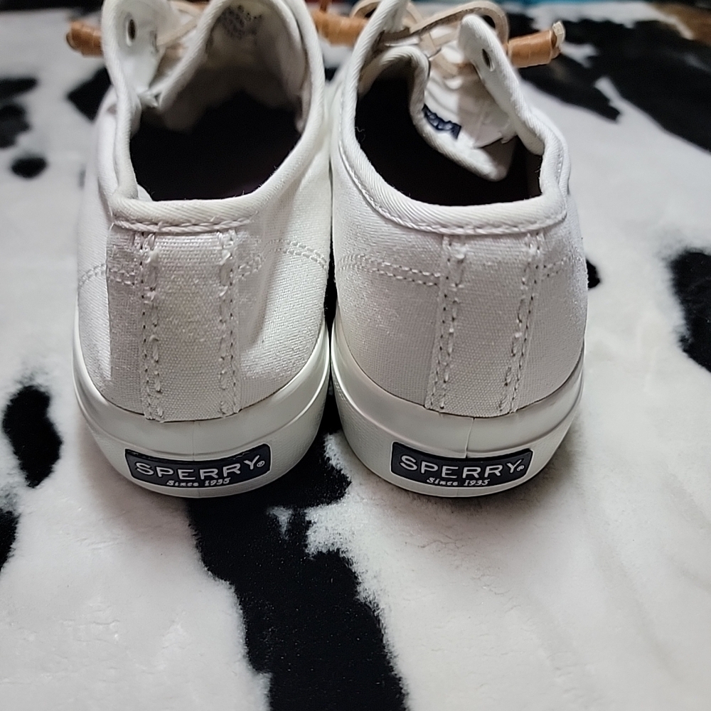 Sperry Women's White Canvas Sneakers - Picture 3 of 6